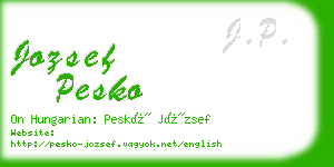 jozsef pesko business card